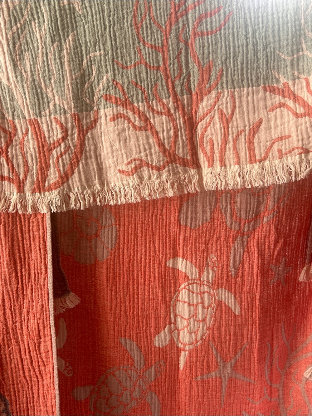 Coral Sea Turtle Beach Towel 2 Side FLiPSiDE Woven Luxury Cotton NEW